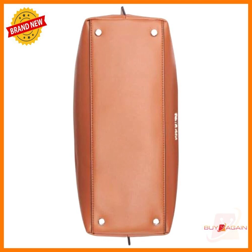 Triple Compartment Satchel with Detachable Crossbody Strap, 2L Capacity - Picture 3 of 5